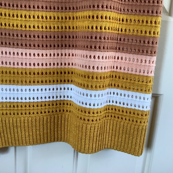 Matthew Bruch Striped Knit-Mesh Midi Tank Dress Sunset SZ 1/ US Small - Picture 10 of 14